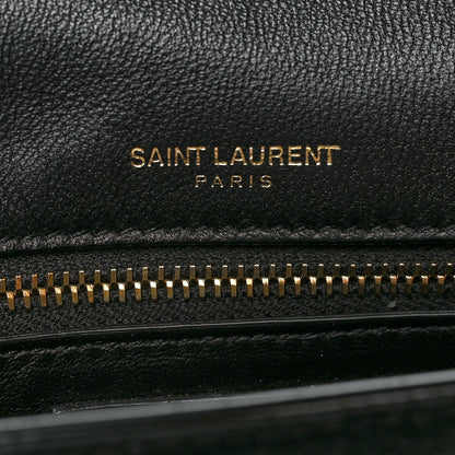 Saint Laurent Suede Monogram Tassel Kate 99 Baguette Bag Black 5 of 12