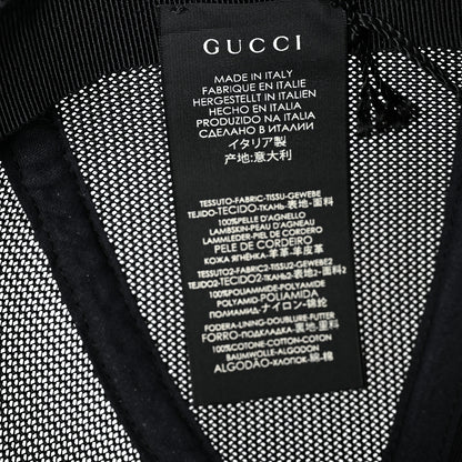 Gucci X SEGA Calfskin GUCCY Stars Baseball Hat XL Black Gold 8 of 9