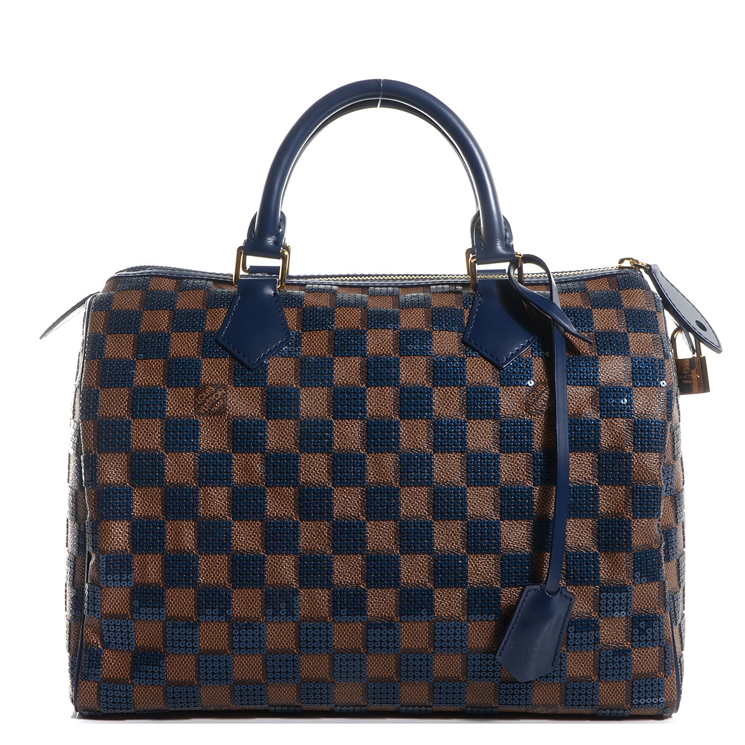 Louis Vuitton Damier Paillettes Speedy 30 Blue 1 of 8