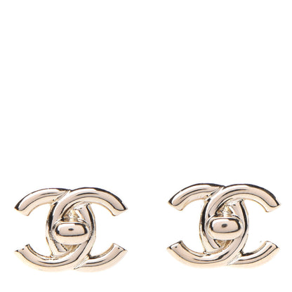 Chanel Metal CC Turnlock Earrings Gold 1 of 4