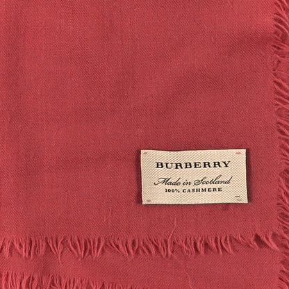 Burberry Cashmere Embroidered Fringe Scarf Fuchsia 4 of 4