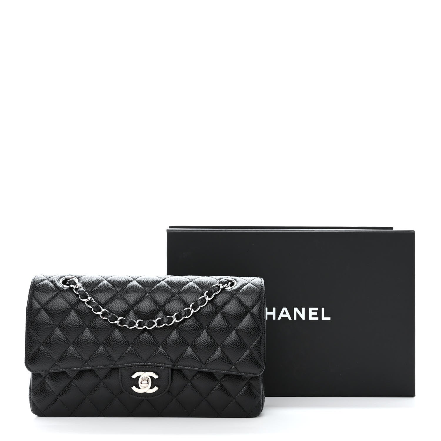 Chanel Caviar Quilted Medium Double Flap Black 12 of 12