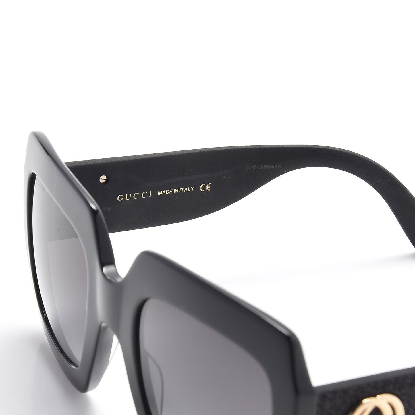 Square Frame Glitter GG0102S Sunglasses Black