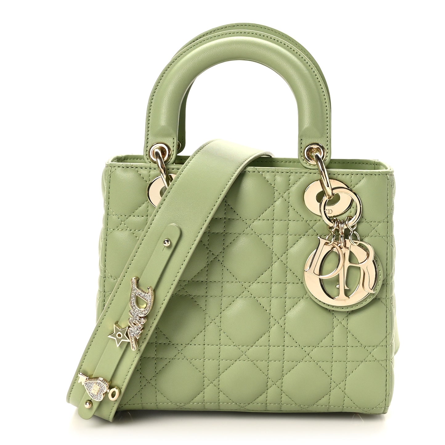 Lambskin Cannage Small My ABCDior Lady Dior Green