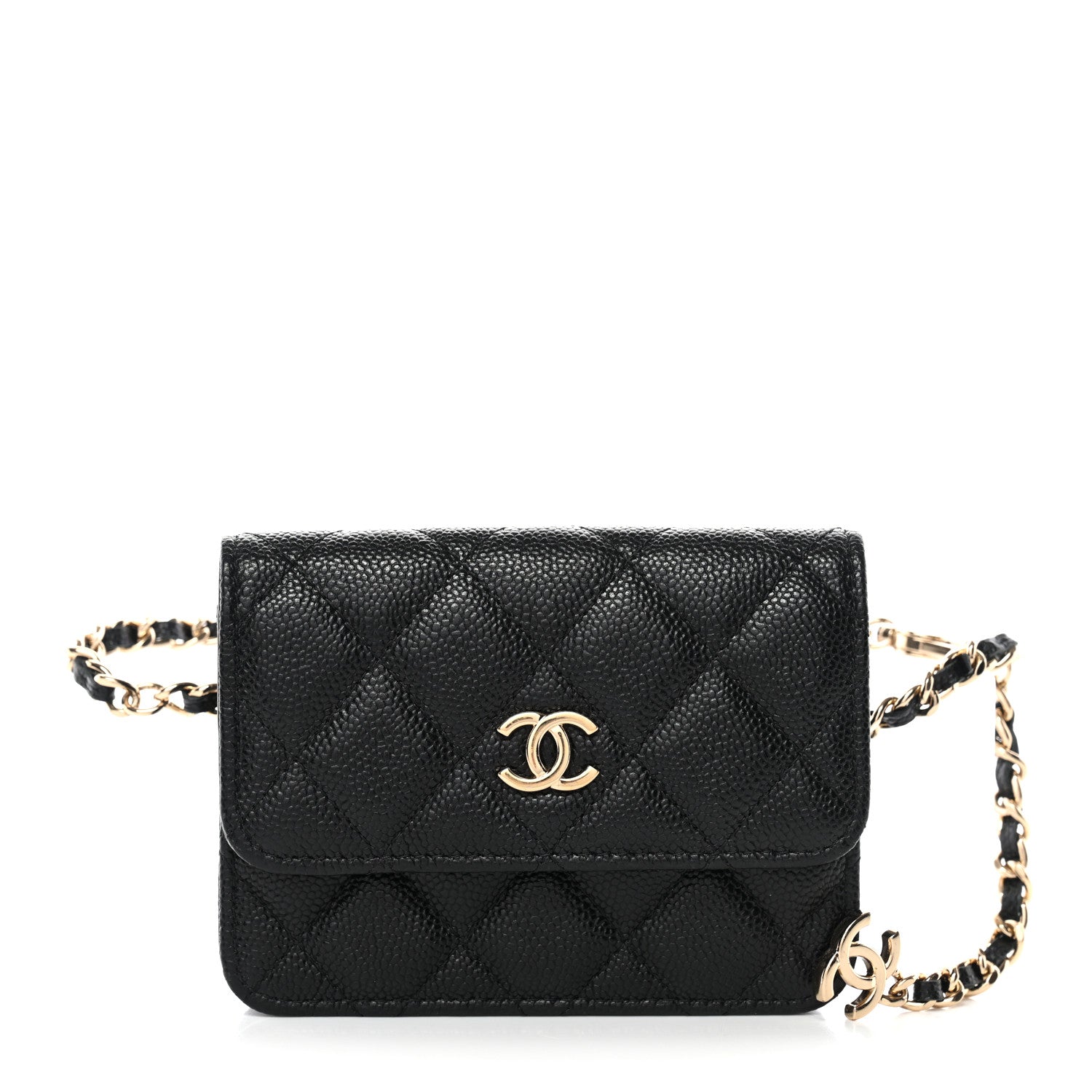 Chanel Caviar Quilted Bow Belt Bag Black 1 of 12