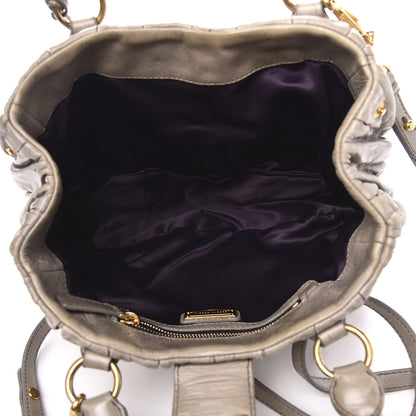 Miu Miu Nappa Matelasse Top Handle Satchel Fumo 6 of 14