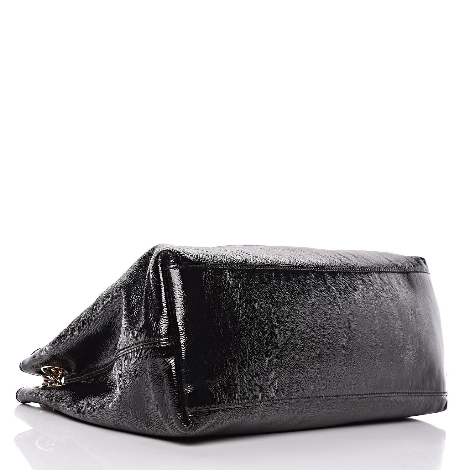 Gucci Patent Medium Soho Chain Shoulder Bag Black 4 of 10