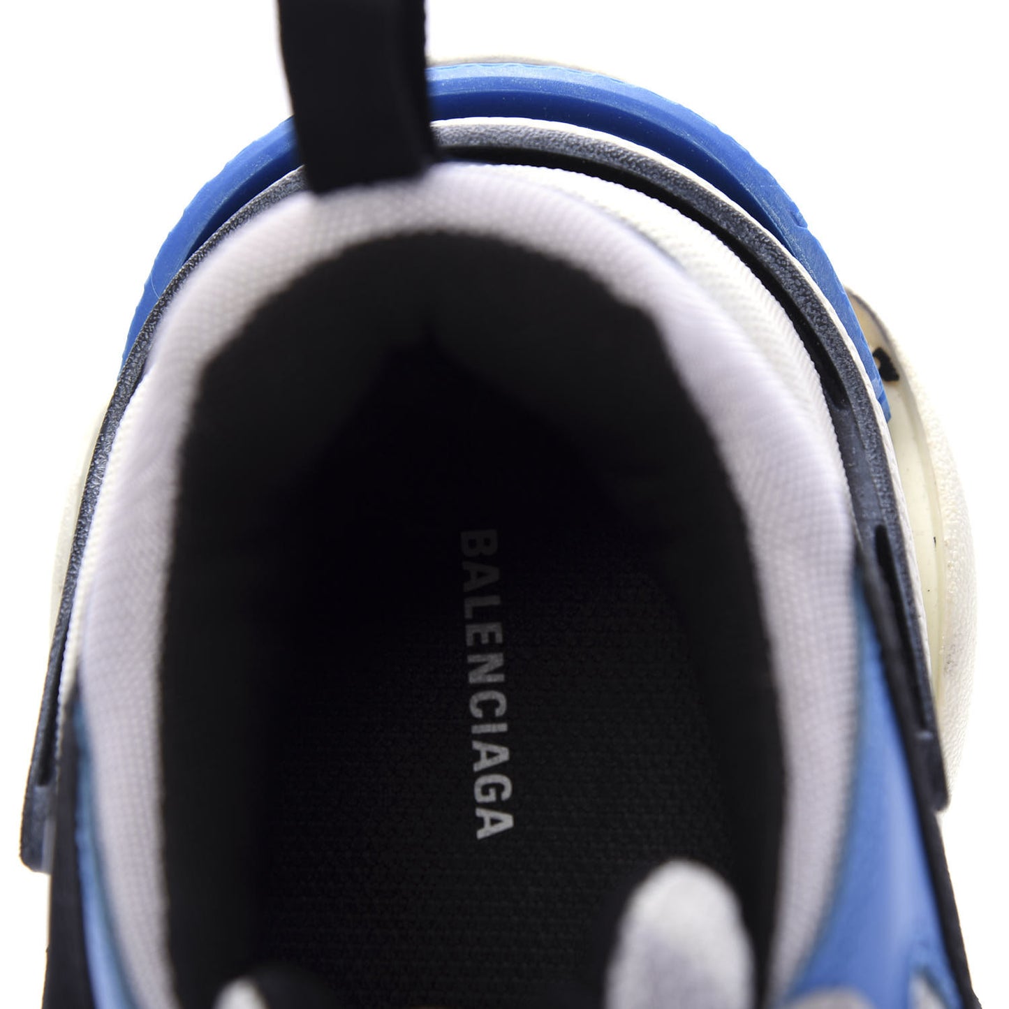 Fabric Mesh Mens Triple S Sneakers 39 Black Blue White