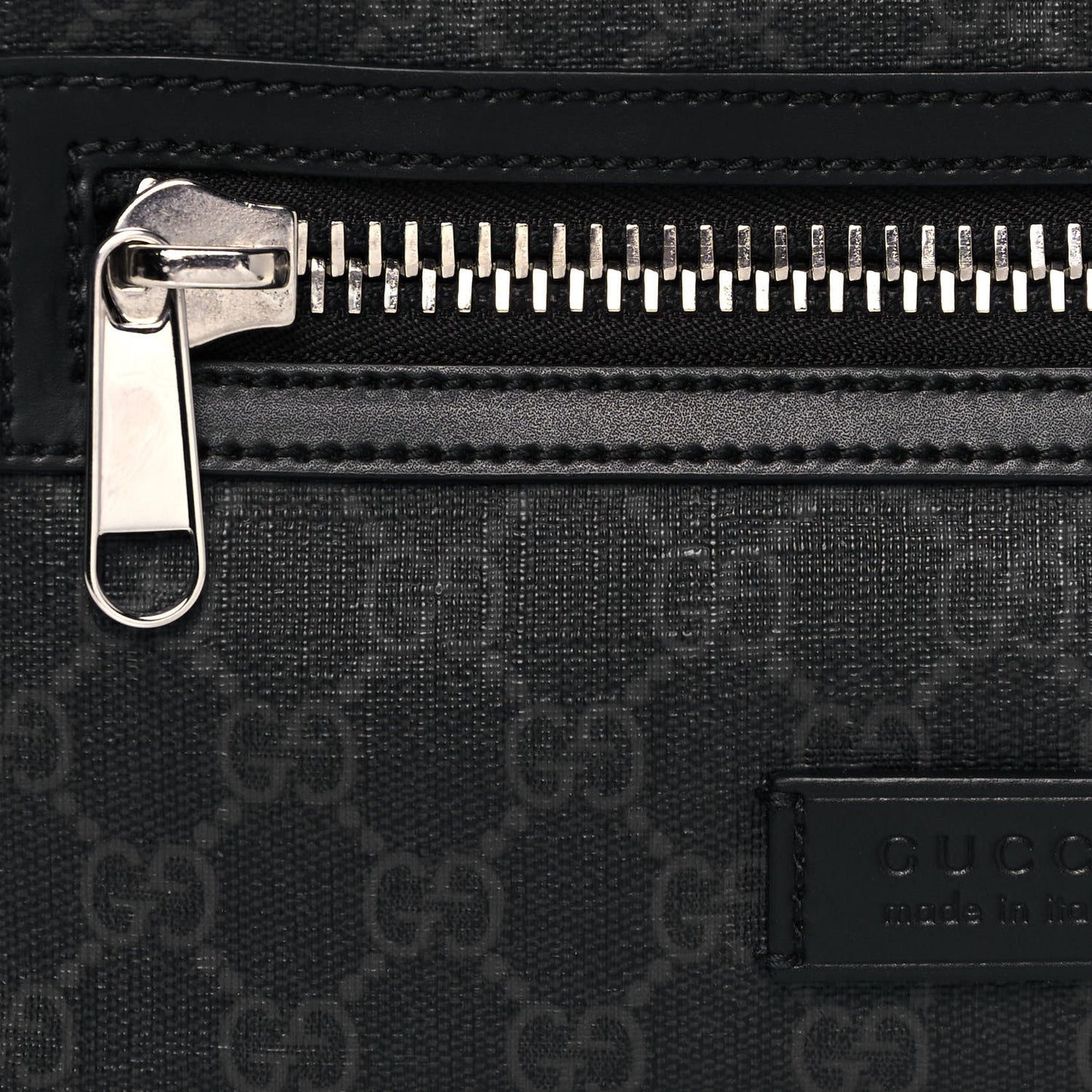 Soft GG Supreme Monogram Web Belt Bag Black Grey