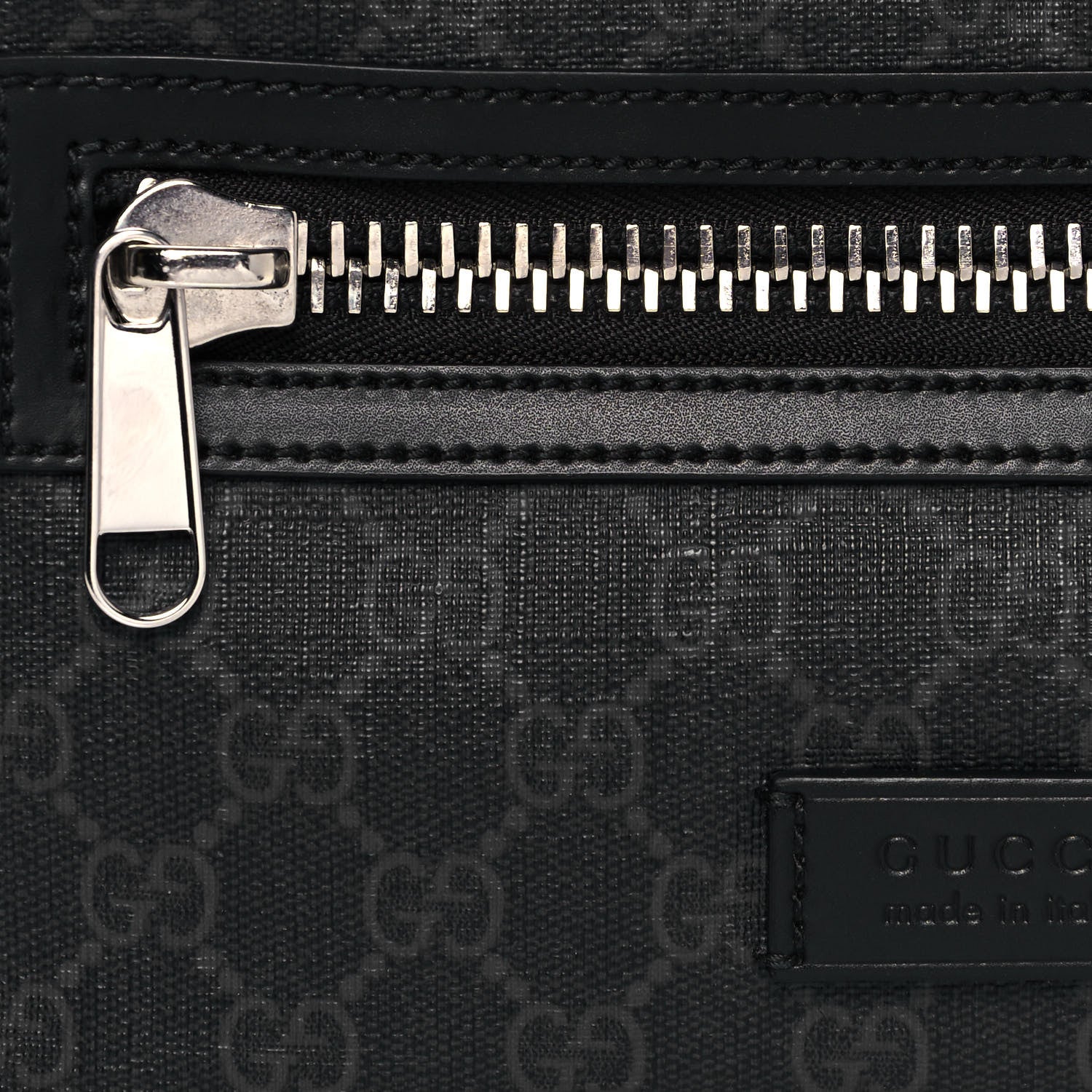 Gucci Soft GG Supreme Monogram Web Belt Bag Black Grey 8 of 13