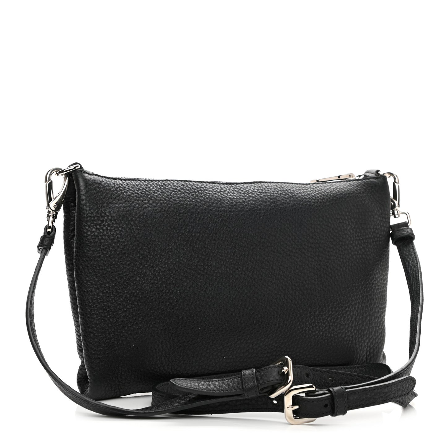 Vitello Daino Crossbody Bag Black