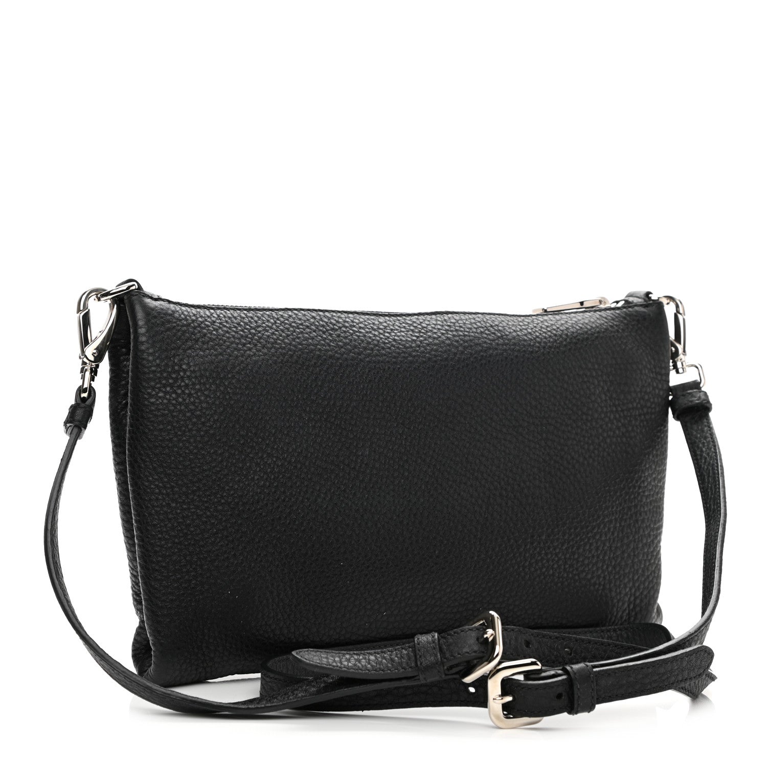 Prada Vitello Daino Crossbody Bag Black 3 of 11