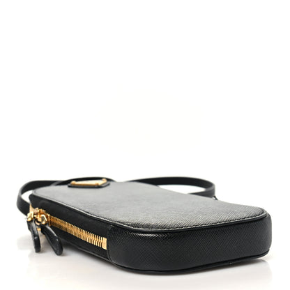 Prada Saffiano Mini Crossbody Bag Black 4 of 11