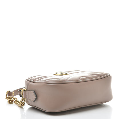 Gucci Calfskin Matelasse Mini GG Marmont Chain Shoulder Bag Porcelain Rose 4 of 10