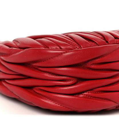 Miu Miu Nappa Matelasse Mini Wander Hobo Fuoco 9 of 10