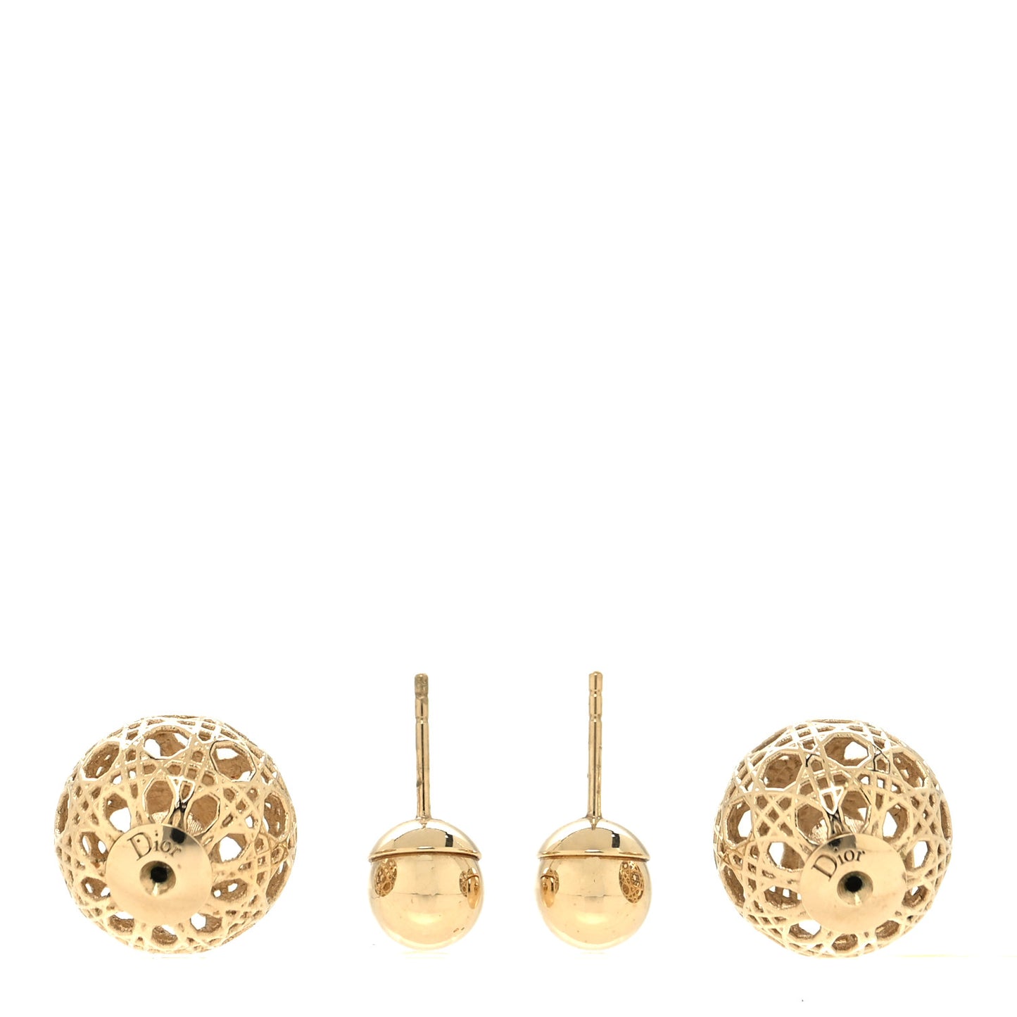Cannage Mise En Dior Tribal Earrings Gold