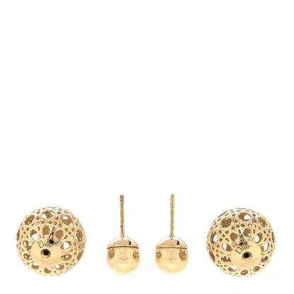 Christian Dior Cannage Mise En Dior Tribal Earrings Gold 3 of 4