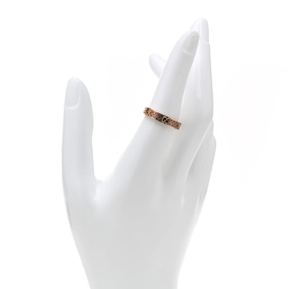 Gucci 18K Rose Gold Pink Sapphire Icon Stardust Thin Band Ring 55 7.25 2 of 5