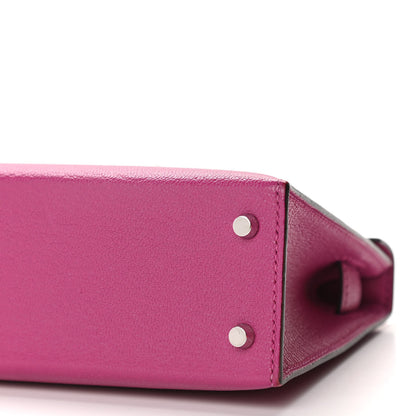 Hermes Chevre Mysore Mini Kelly Sellier 20 Rose Pourpre 10 of 16