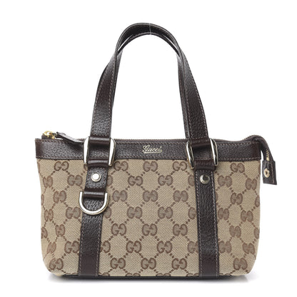 Gucci Monogram Small Abbey Tote Dark Brown 1 of 10