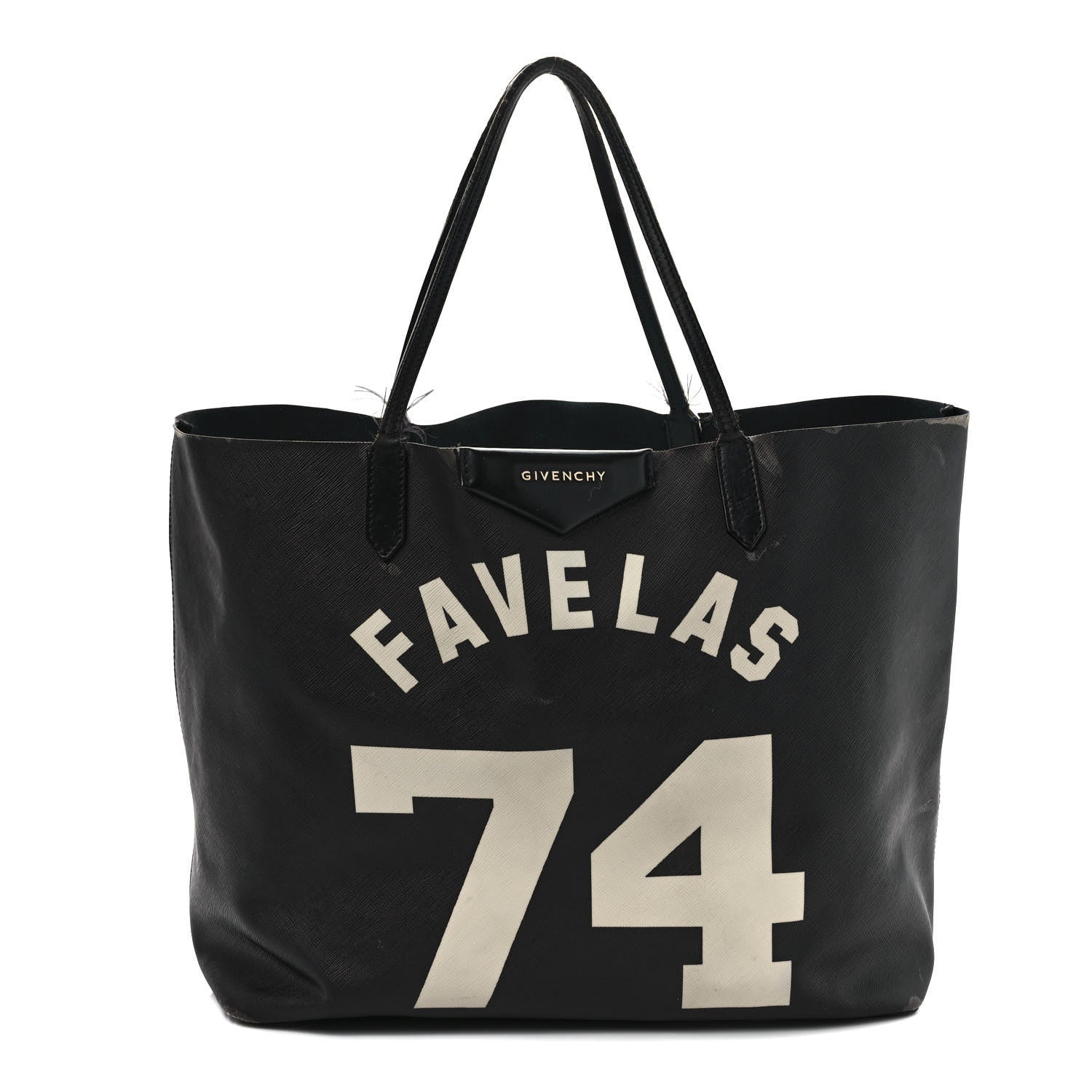 Givenchy Textured Coated Canvas Favelas Large Antigona Tote Black 3 of 23