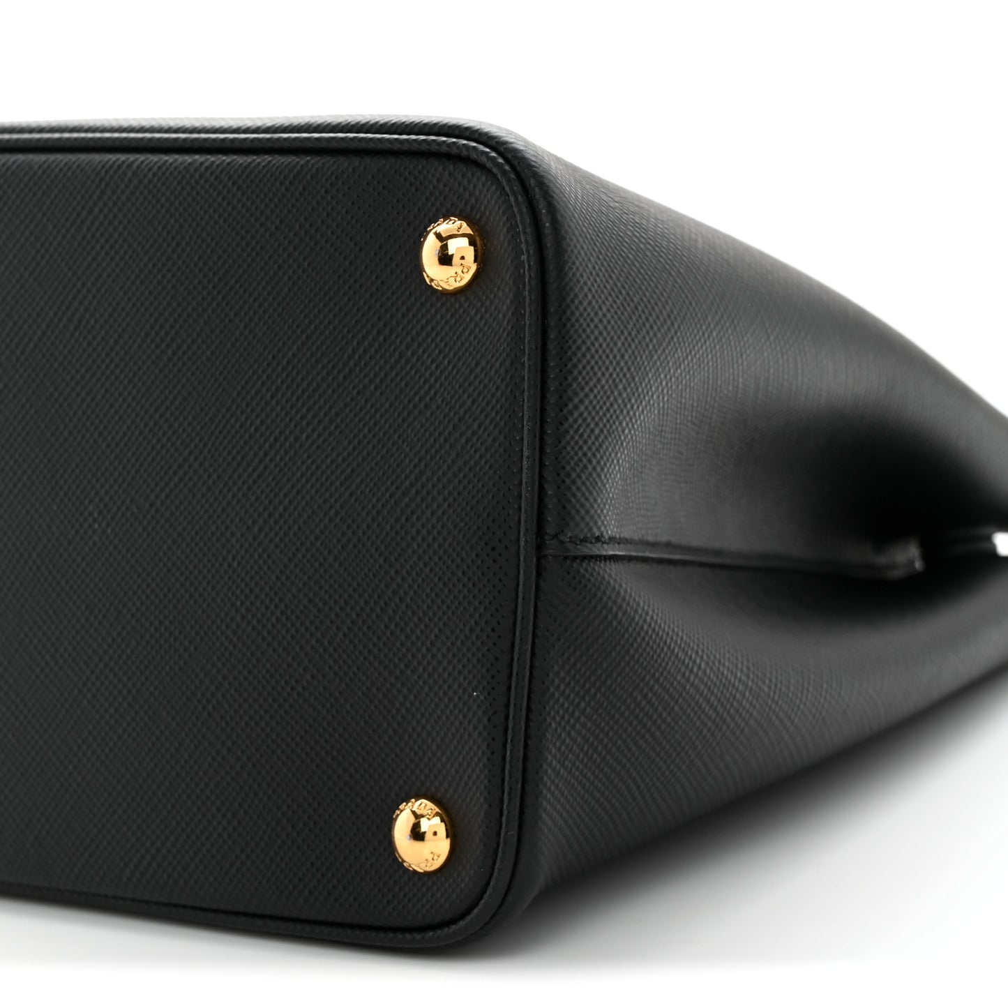 Saffiano Cuir Medium Double Bag Black Mughetto