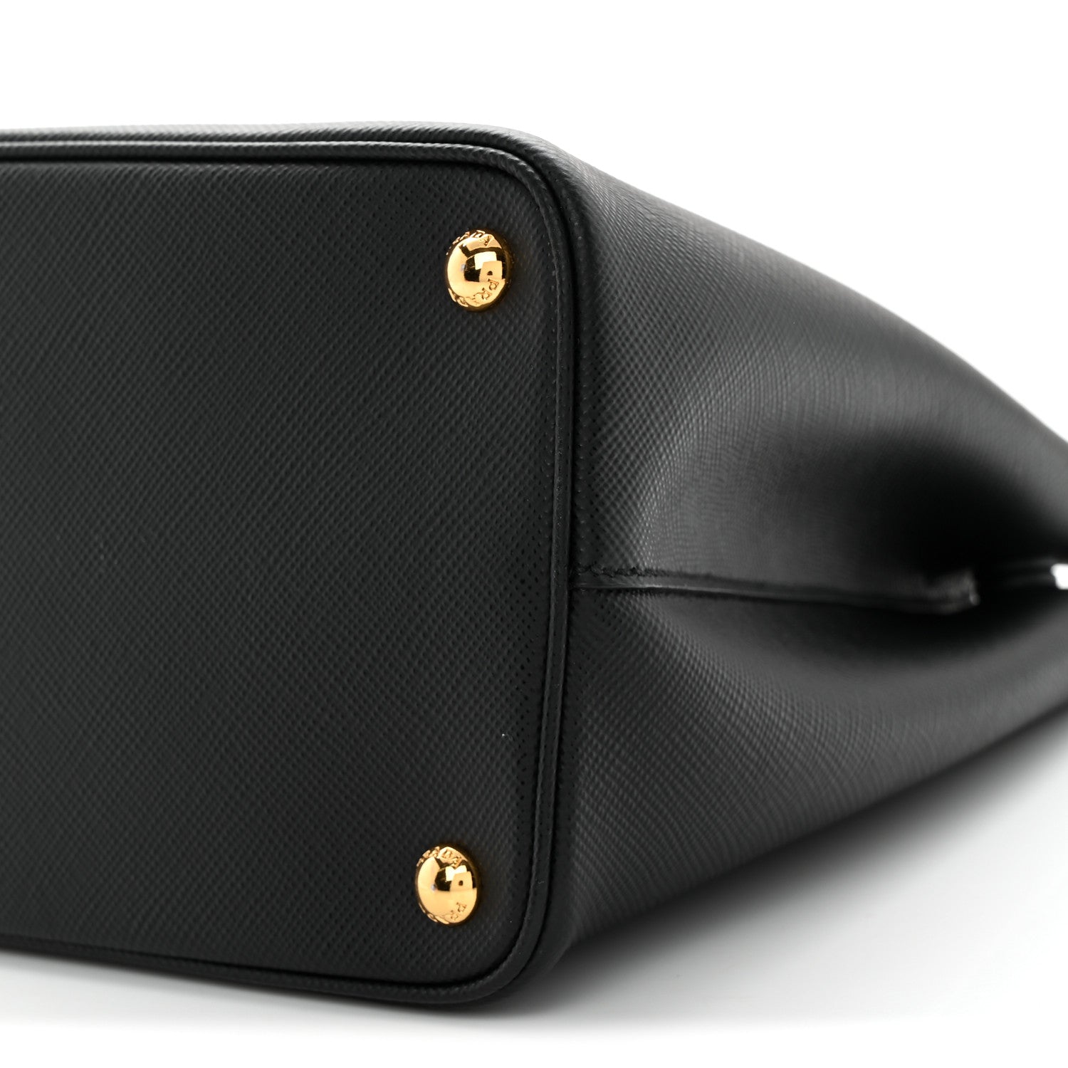 Prada Saffiano Cuir Medium Double Bag Black Mughetto 8 of 12