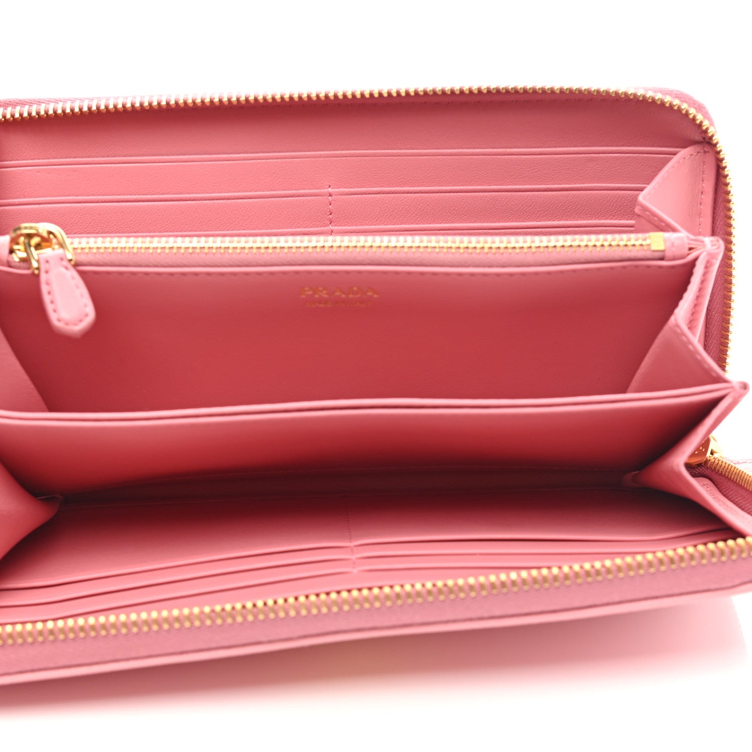Prada Vitello Move Zip Around Wallet Petalo 5 of 9