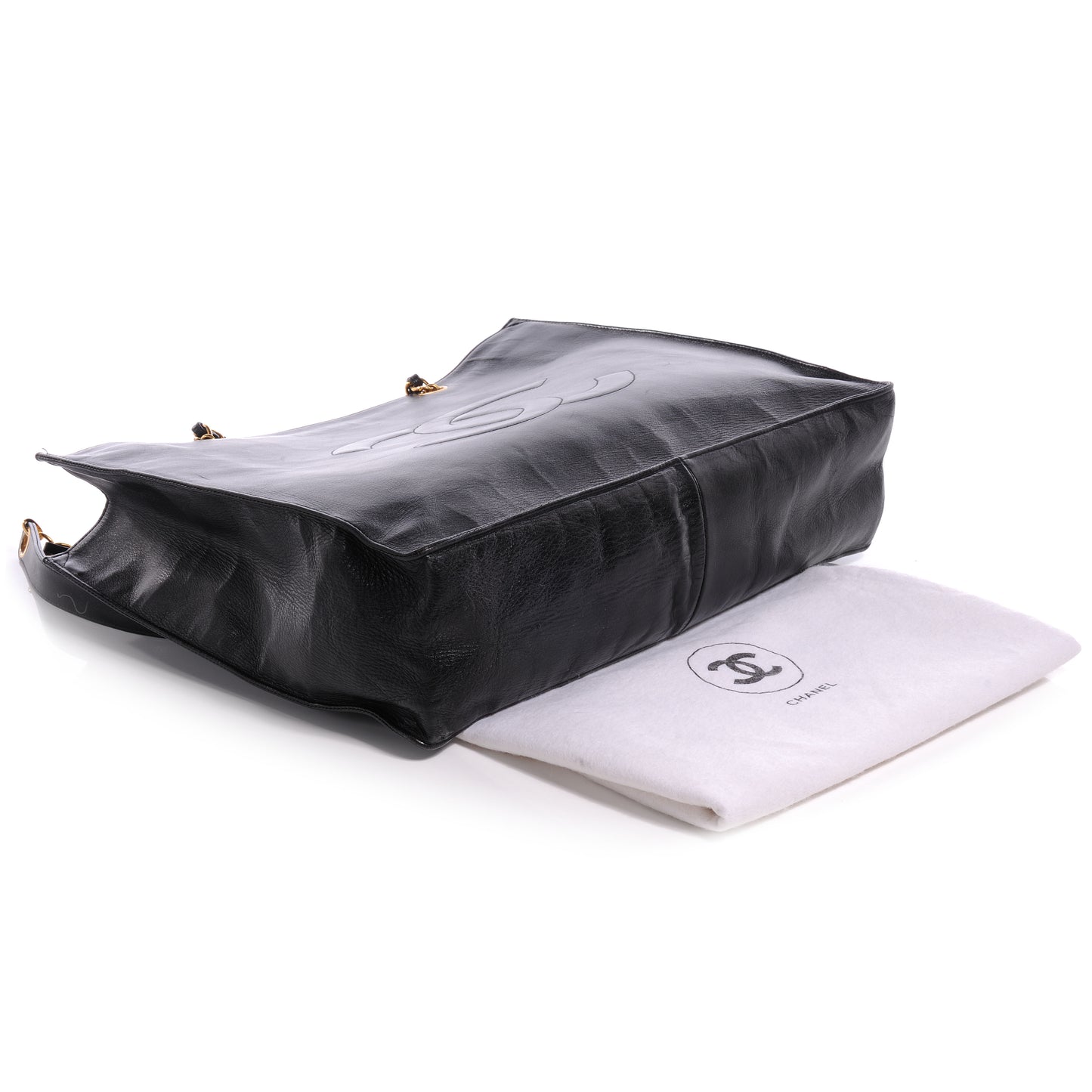 Lambskin Jumbo CC Shoulder Bag Black