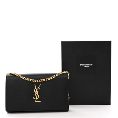 Saint Laurent Grain De Poudre Monogram Chain Wallet Black 11 of 11