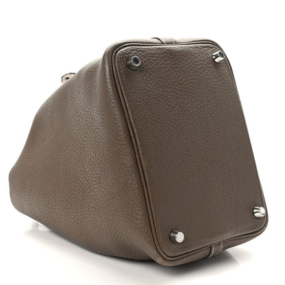 Hermes Taurillon Clemence Picotin Lock 18 PM Etoupe 8 of 12