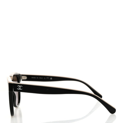 Chanel Acetate CC Butterfly Sunglasses 5414 Black Beige 3 of 9