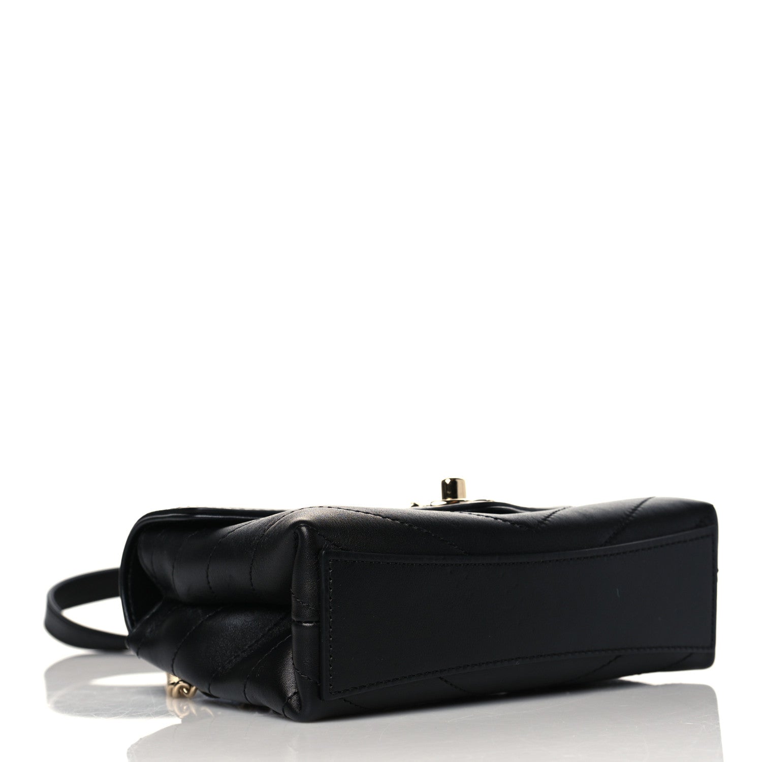 Chanel Calfskin Chevron Stitched Waist Belt Bag Black 3 of 10