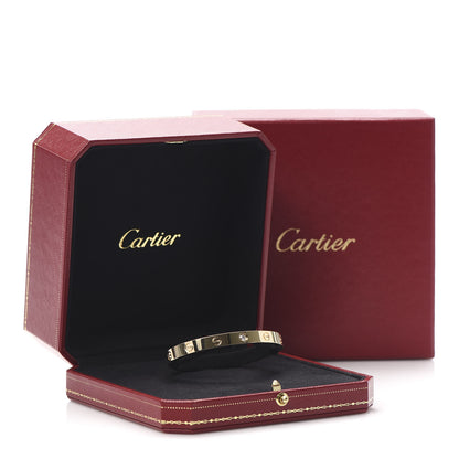 Cartier 18K Yellow Gold 1 Diamond LOVE Cuff Bracelet 17 7 of 7