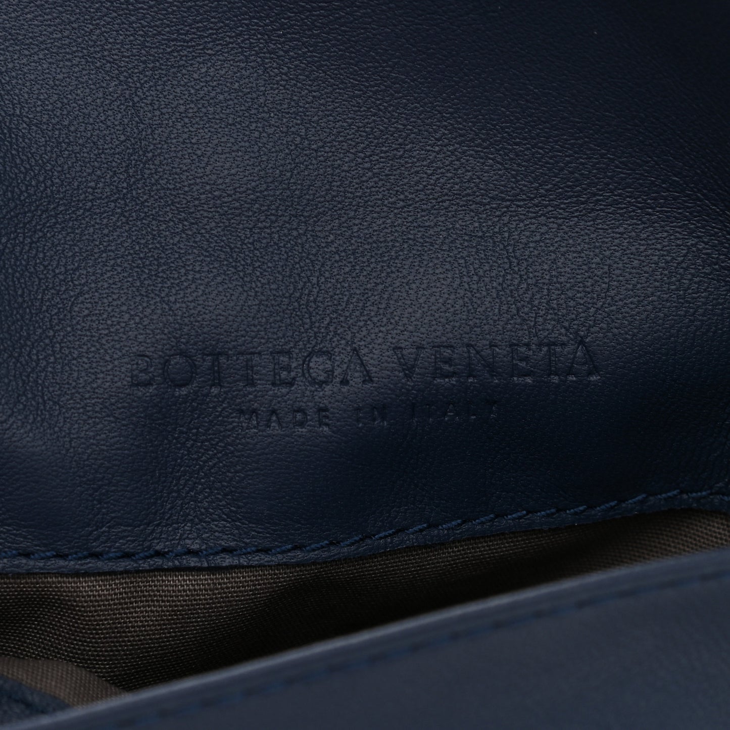 Nappa Intrecciato Small Chain Crossbody Denim