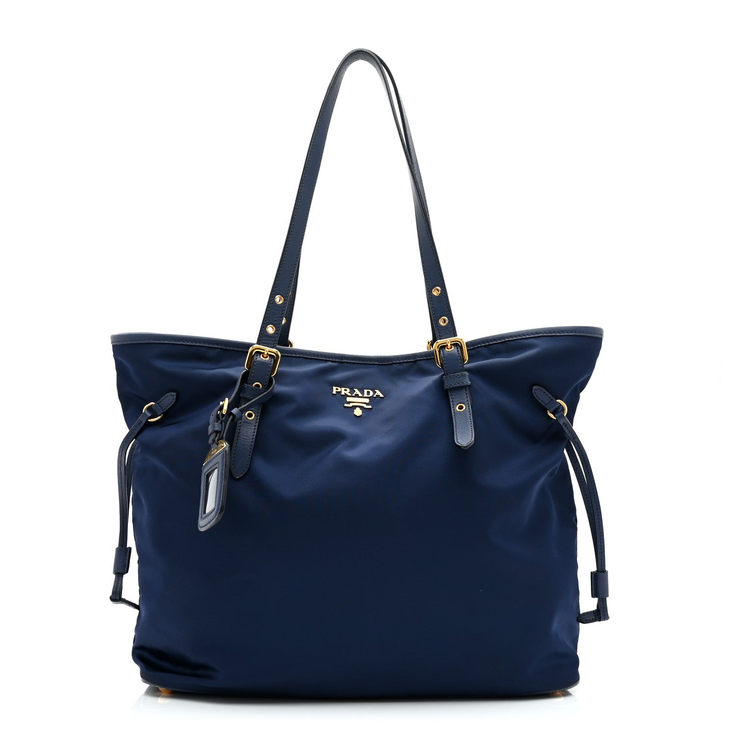 Prada Tessuto Nylon Saffiano Tote Baltico 1 of 10