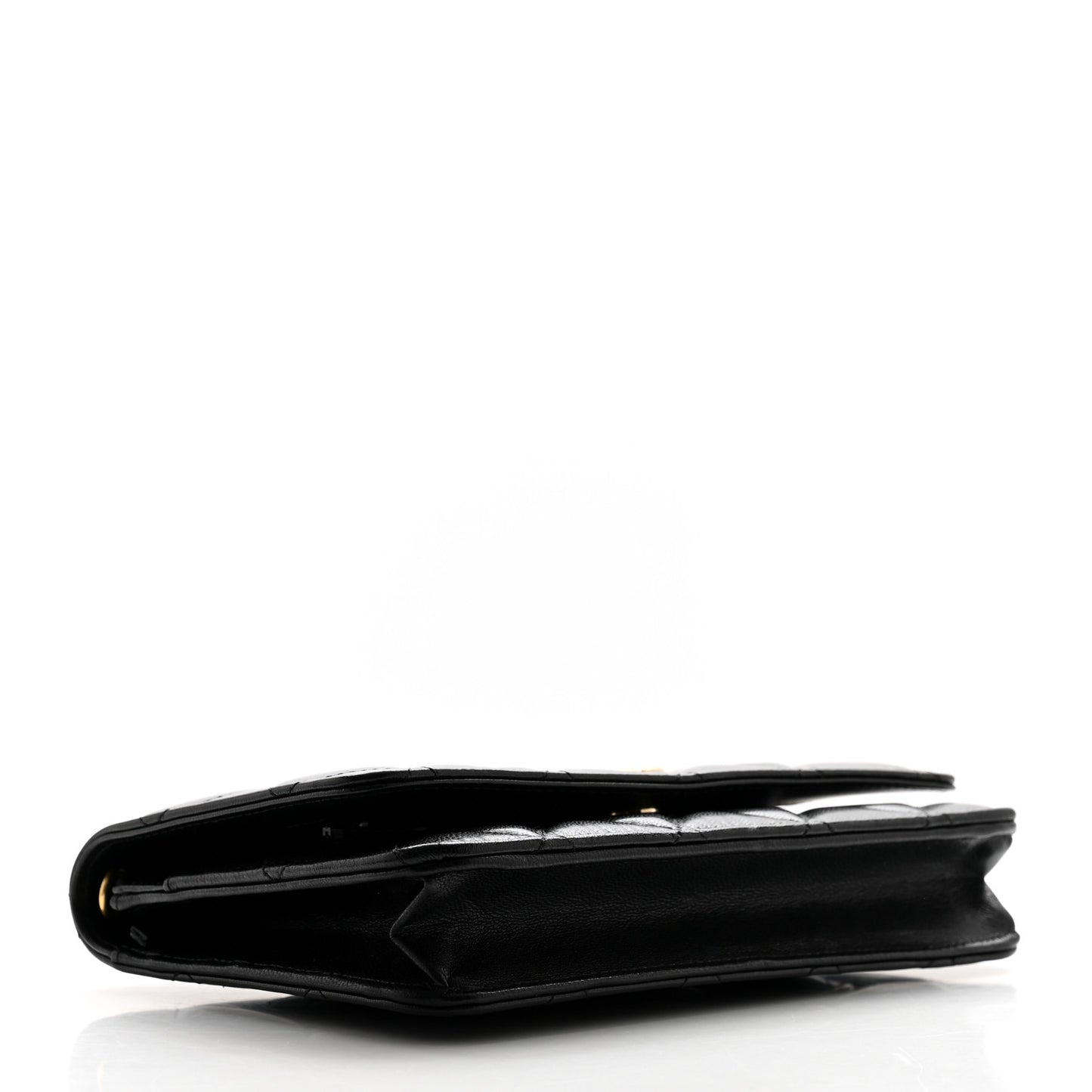 Goatskin Quilted Quilted Like A Wallet Wallet On Chain WOC Black