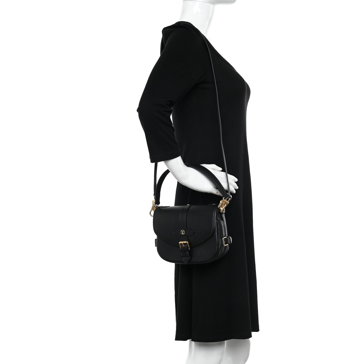 Louis Vuitton Epi Saumur BB Black 2 of 9