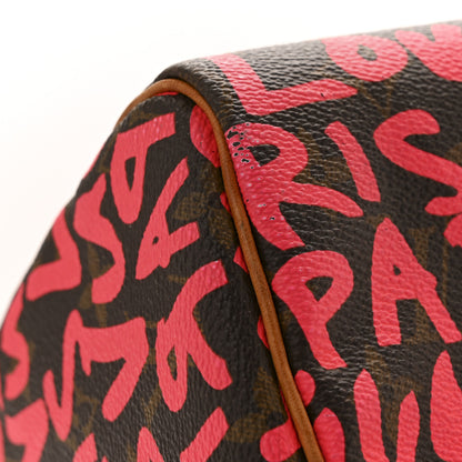 Louis Vuitton Monogram Graffiti Speedy 30 Fuchsia 11 of 14