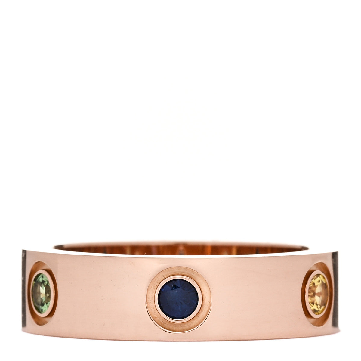 Cartier 18K Pink Gold Sapphire Garnet Amethyst 5.5mm LOVE Ring 53 6.5 3 of 4