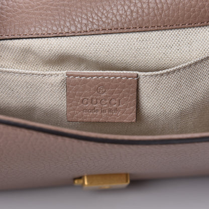 Gucci Calfskin Mini Pearly GG Marmont Top Handle Bag Porcelain Rose 6 of 9