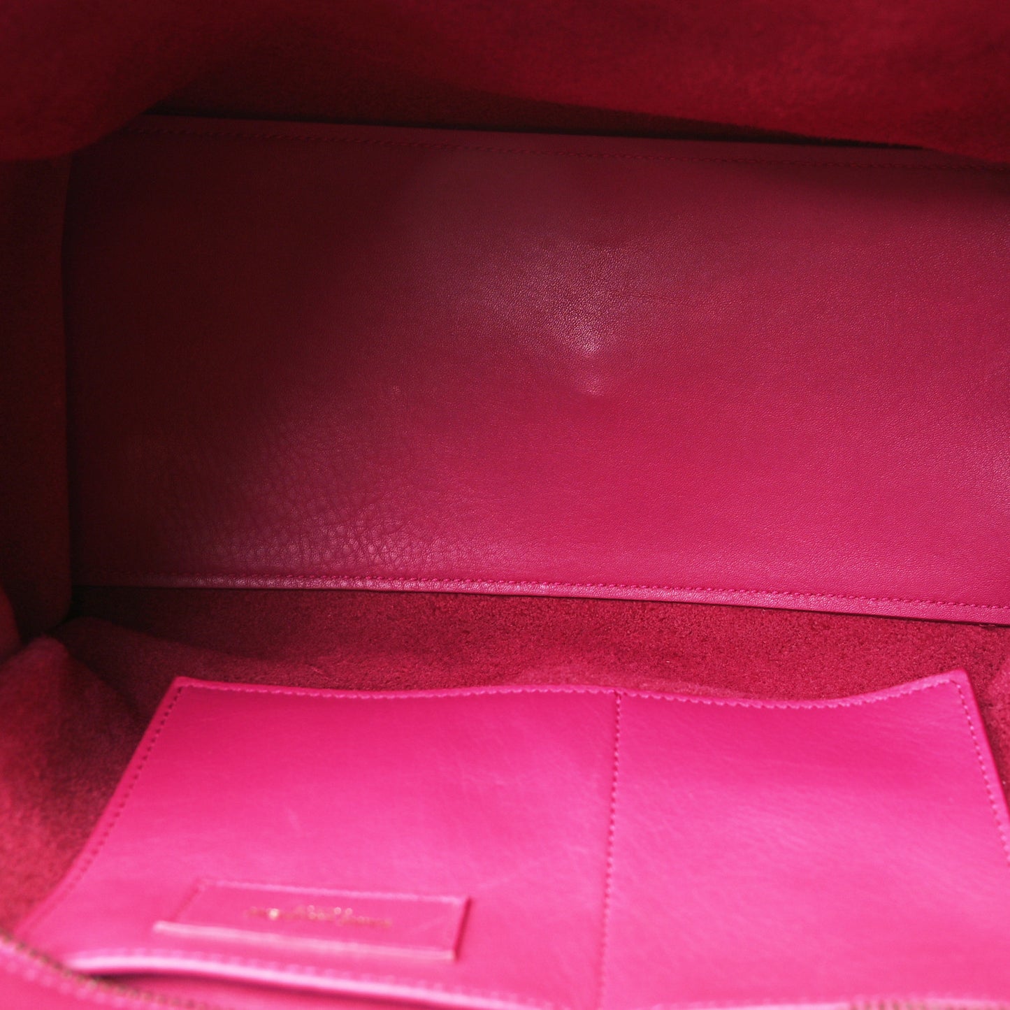 Calfskin Small Classic Y Cabas Fuchsia