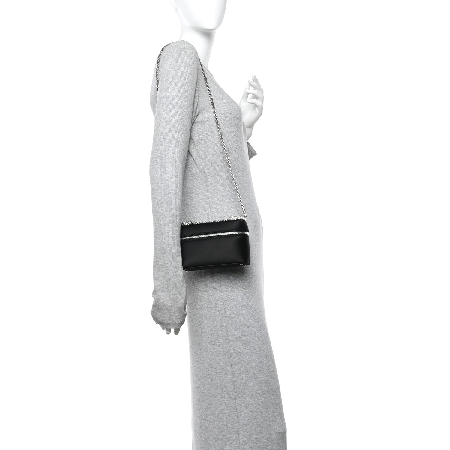 Dolce & Gabbana Satin Crystal Pave Medium Sicily Tubes Black 2 of 10