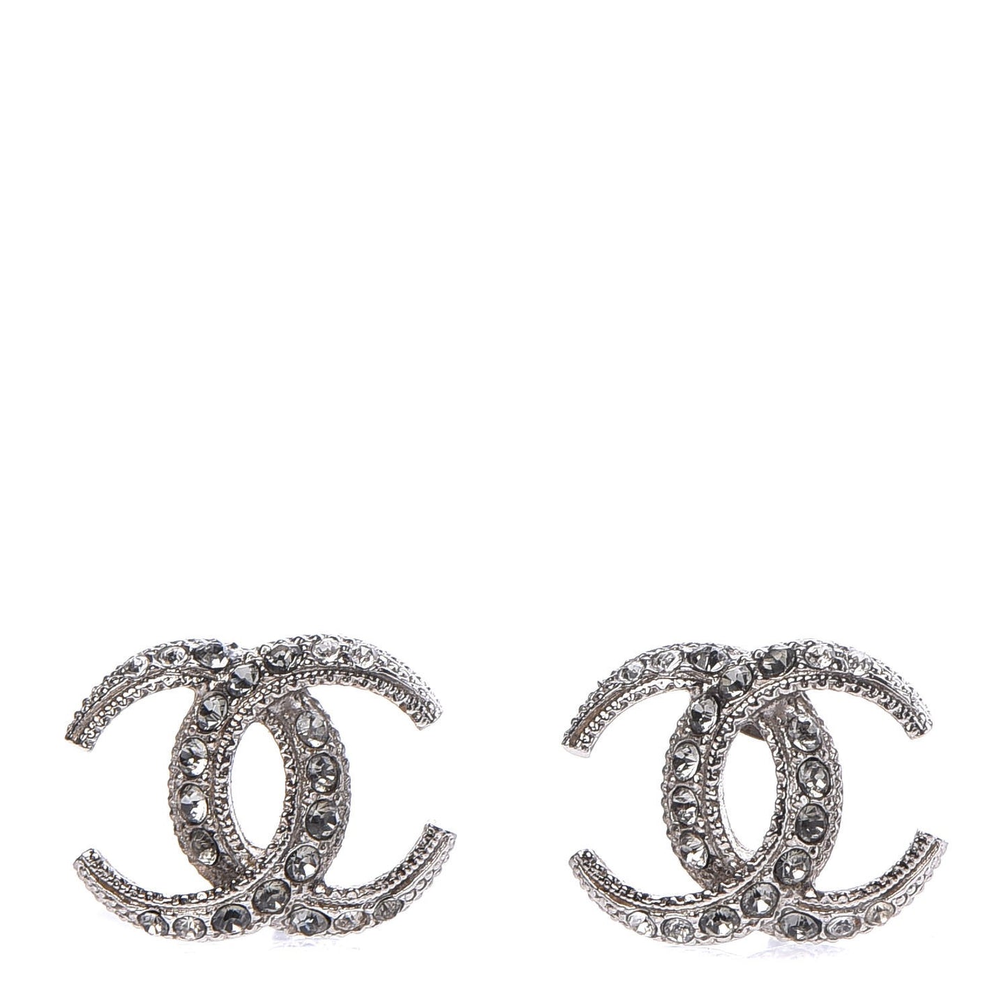 Crystal Timeless CC Earrings Silver