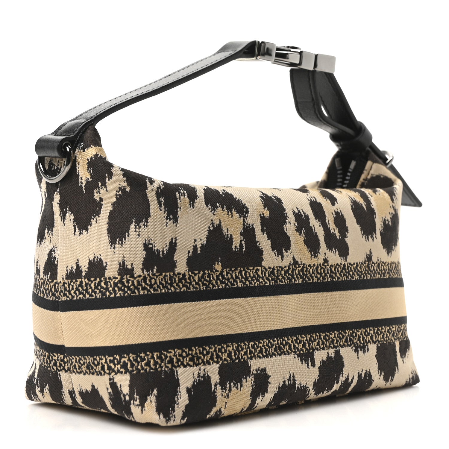 Christian Dior Canvas Mizza Embroidered Leopard DiorTravel Nomad Pouch Beige 2 of 9
