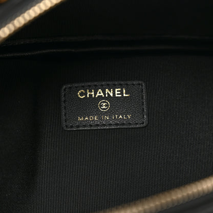 Chanel Nylon Grosgrain Lifestyle Pouch With Sleep Mask Black 6 of 7