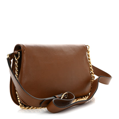 Gucci Roxy Calfskin Blondie Chain Shoulder Flap Bag Blondie Cognac 3 of 13