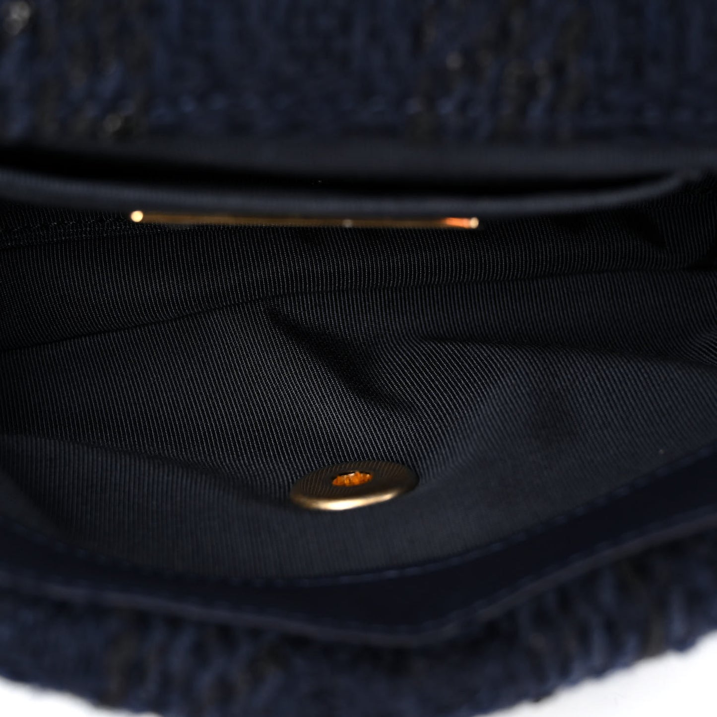 Tweed Quilted Chanel 19 Waist Bag Navy
