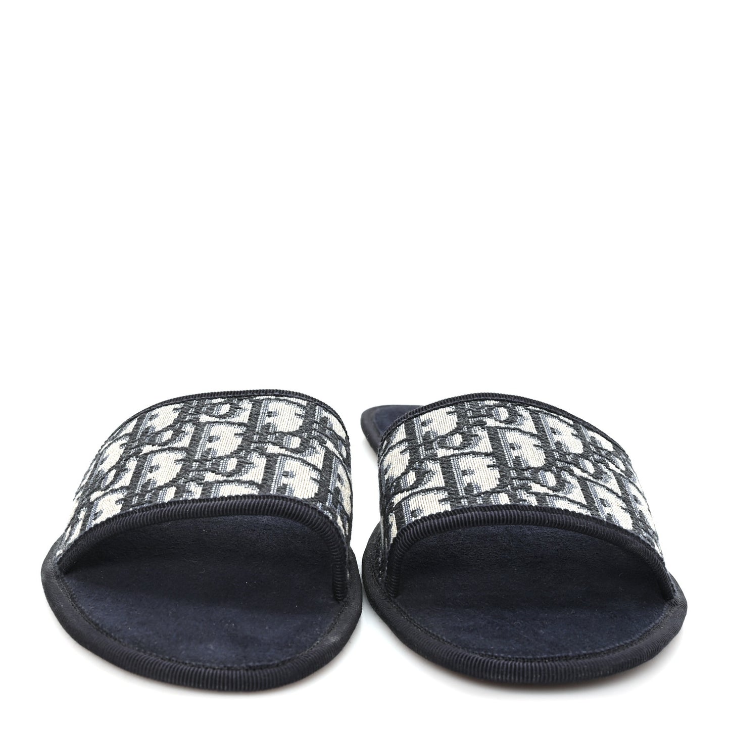 Oblique Slippers 10.5 Navy Blue