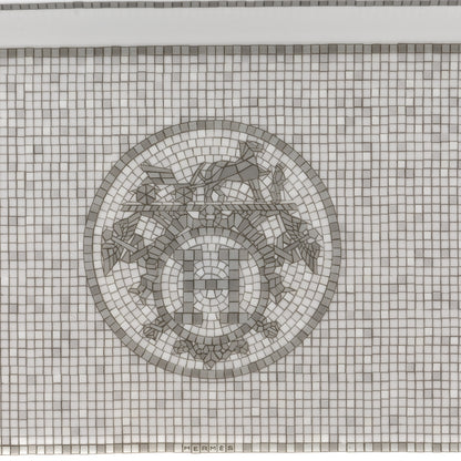 Hermes Porcelain Mosaique Au 24 Sushi Plate Platine 3 of 4